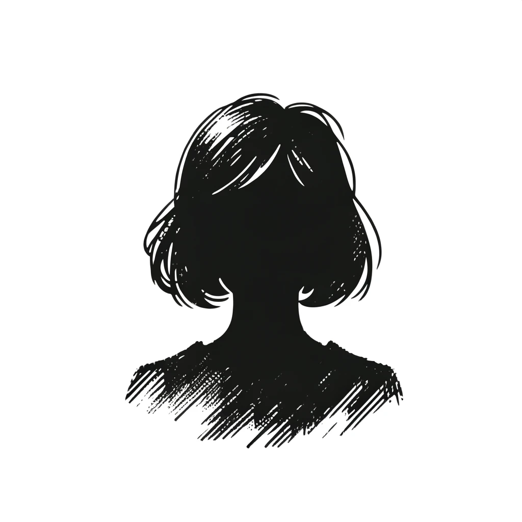 silhouette of a womans face