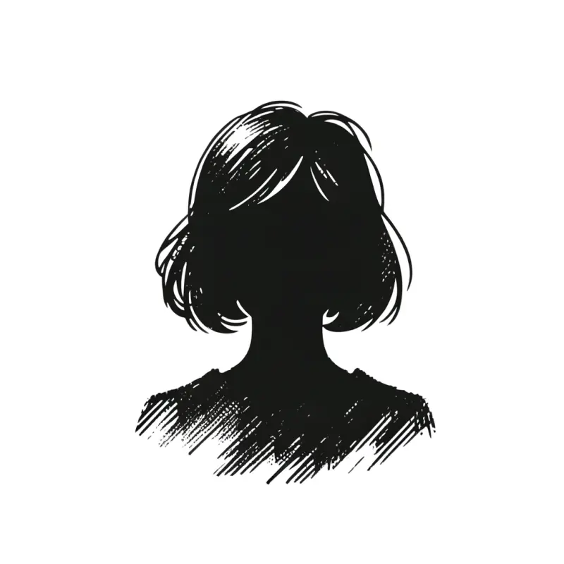silhouette of a womans face